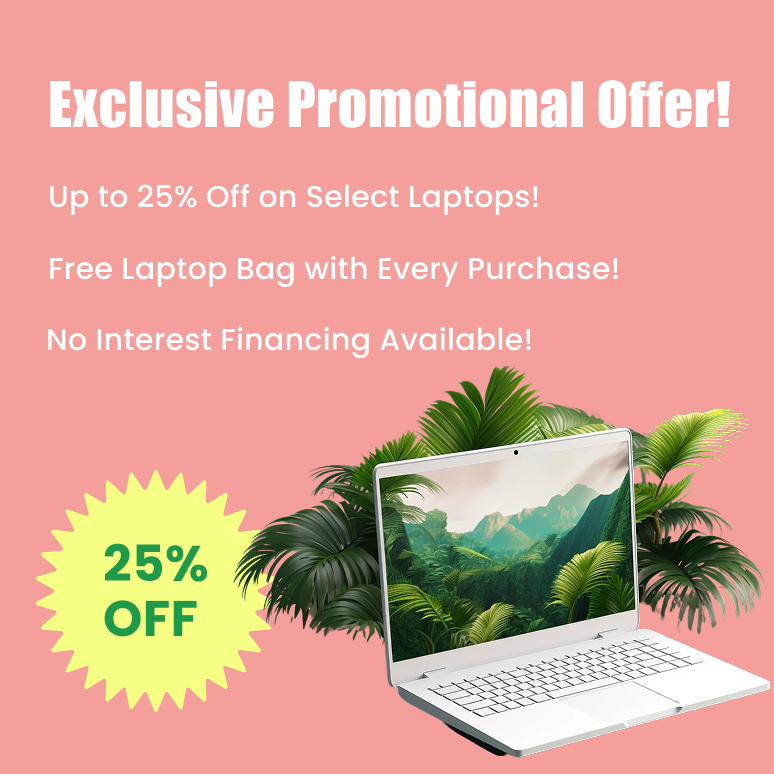 Bundle deal: Laptop + printer at 15% off.